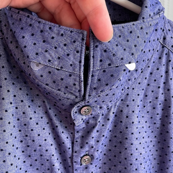 Hugo Boss Ridley Slim Fit Dot Print Mens Dress Shirt XL - Picture 4 of 13